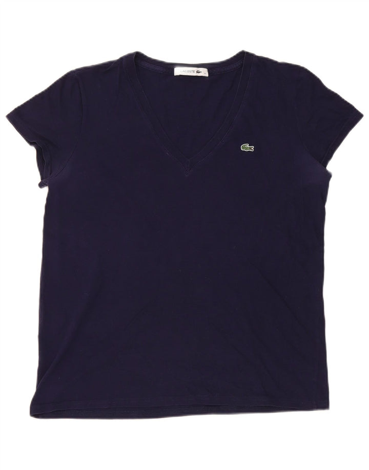 T-shirt da donna Lacoste taglia 40 media in cotone blu navy
