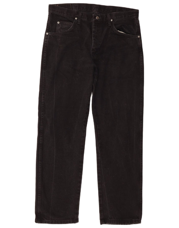 Jeans dritti da uomo Wrangler W34 L30 cotone nero