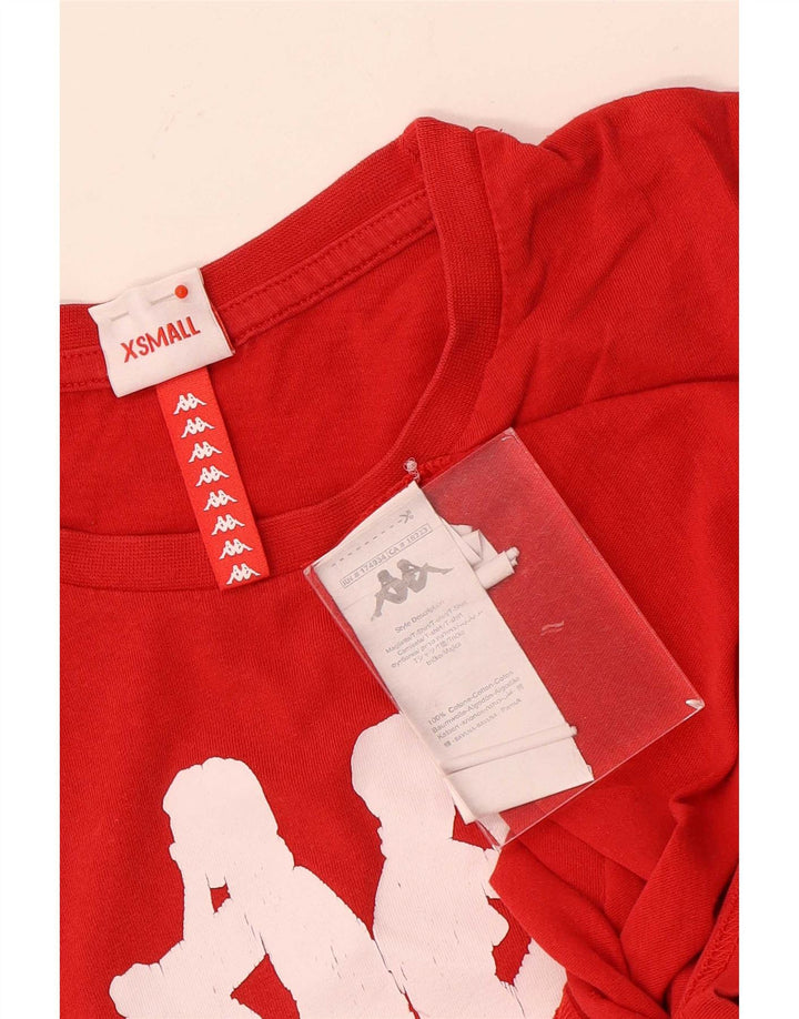 T-shirt grafica da uomo Kappa Top XS in cotone rosso