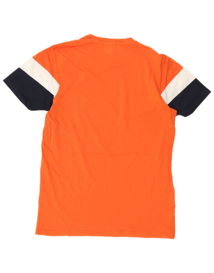 T-shirt grafica da uomo Ellesse Top in cotone color block arancione medio
