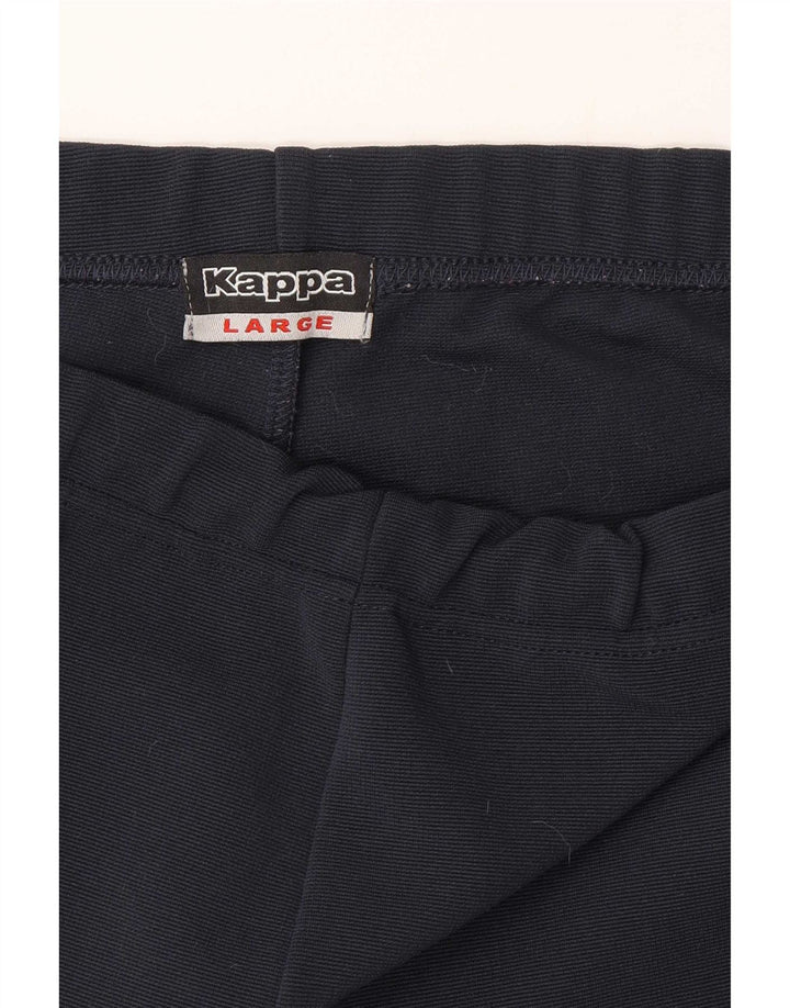 Pantaloni da tuta da uomo Kappa Large in poliestere blu navy