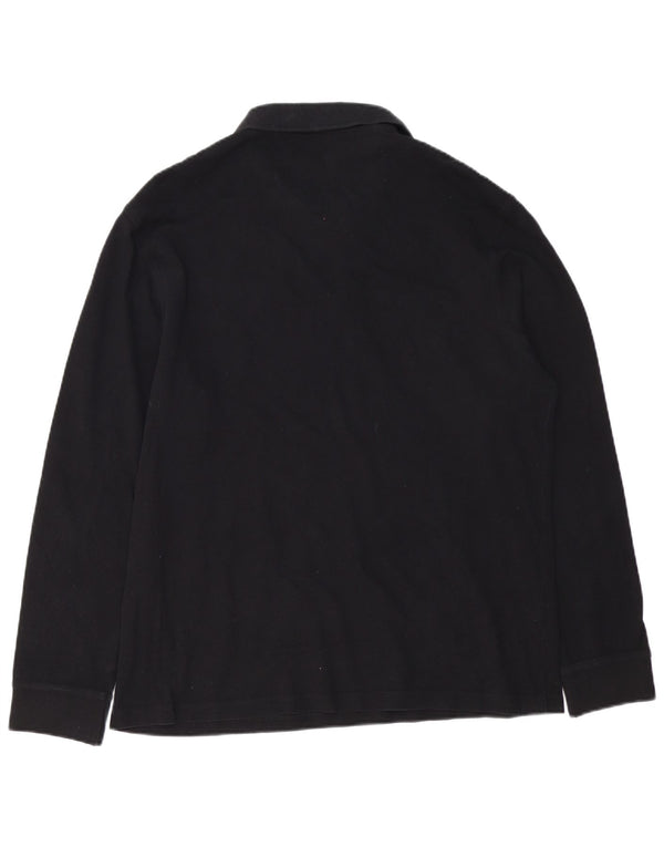 Polo da uomo a maniche lunghe BARBOUR 2XL cotone nero