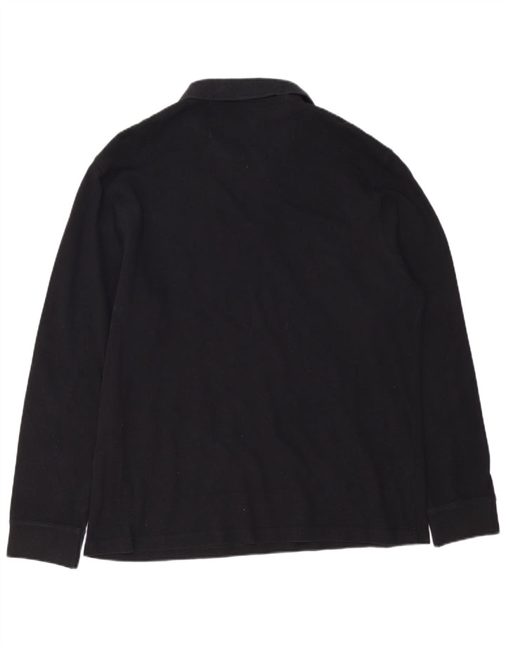 Polo da uomo a maniche lunghe BARBOUR 2XL cotone nero