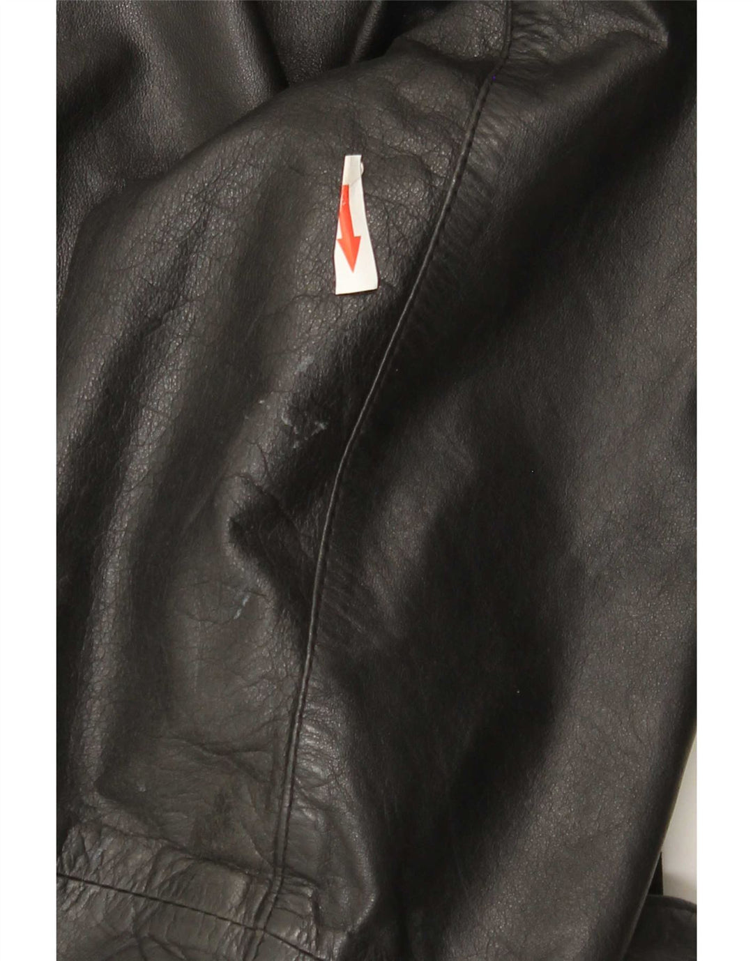 Giacca in pelle da donna VINTAGE UK 16 grande pelle nera