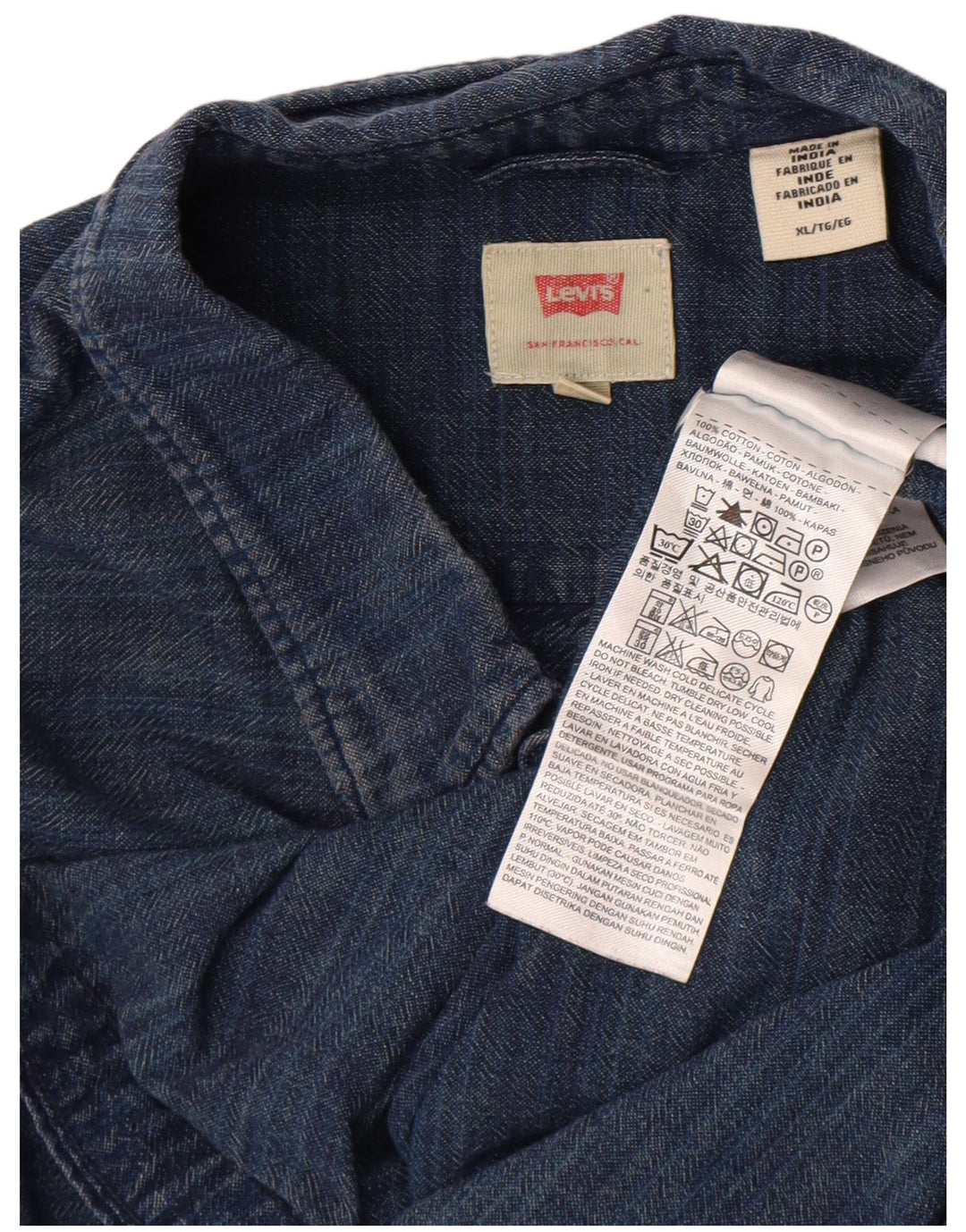 Camicia Levi's da uomo XL in cotone blu