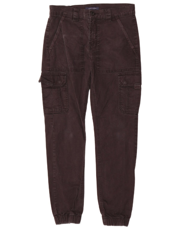 Pantaloni cargo da uomo Tommy Hilfiger Joggers W29 L30 in cotone marrone