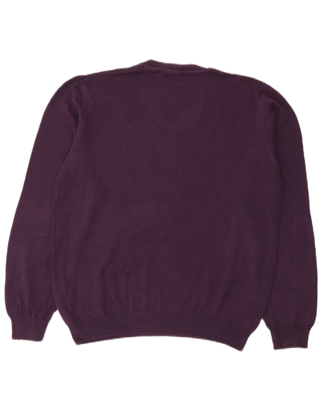 Maglione da uomo Marks & Spencer vestibilità regolare con scollo a V cotone viola medio