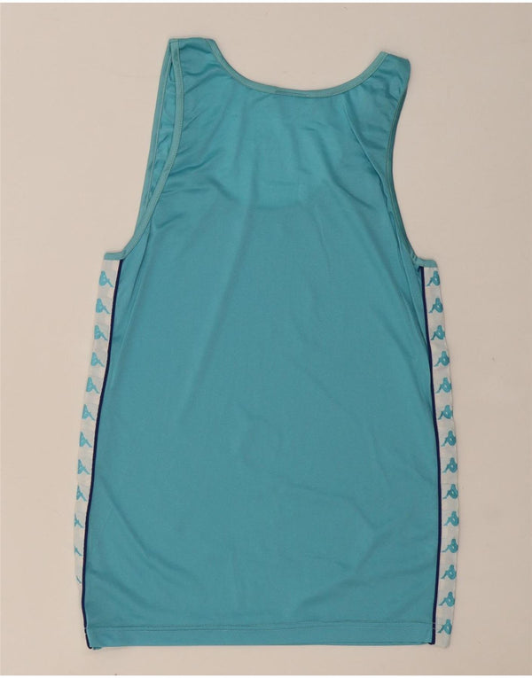 KAPPA Mens Graphic Vest Top IT 46 Small Blue Colourblock Polyamide
