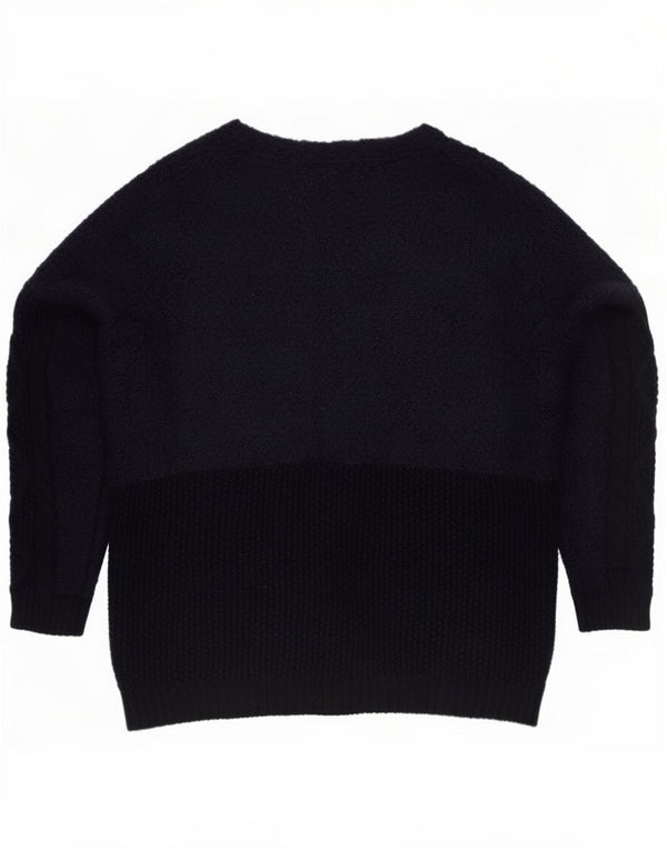 Maglione cardigan oversize da donna Marks & Spencer UK 16 grande blu navy