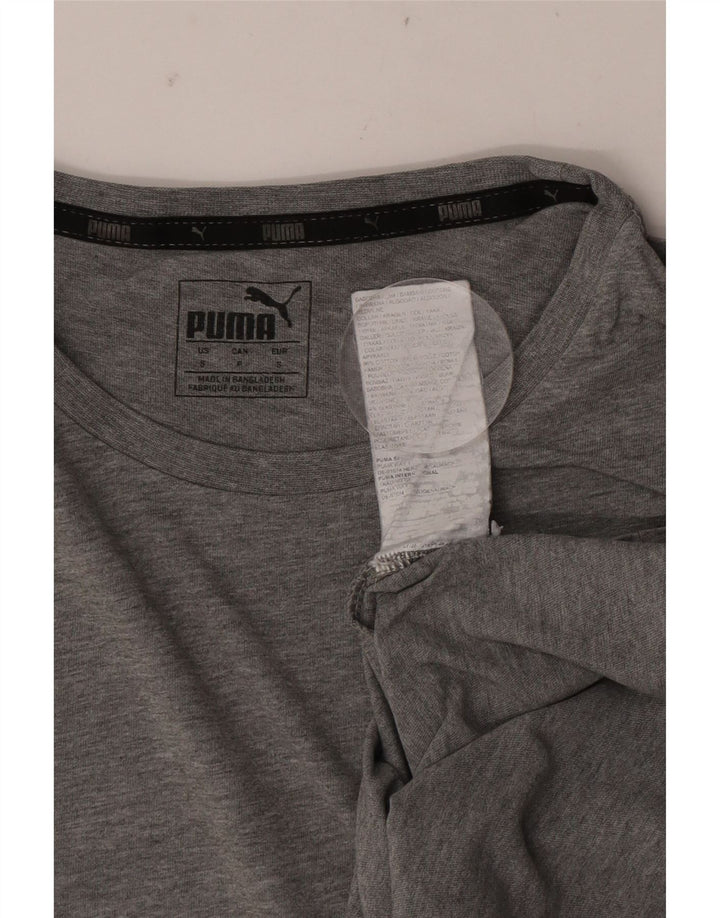 T-shirt da uomo Puma Top Small in cotone grigio