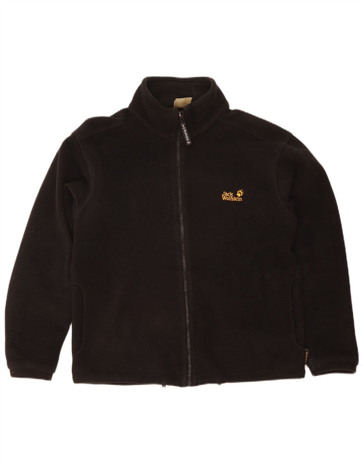 Giacca in pile da uomo Jack Wolfskin UK 36/38 poliestere nero medio