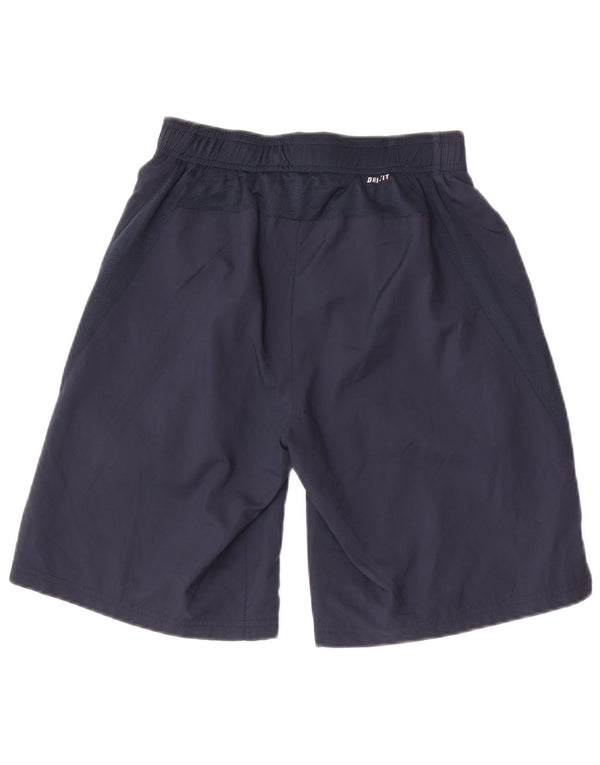 Pantaloncini sportivi Nike da ragazzo Dri Fit 12-13 anni Large blu navy in poliestere