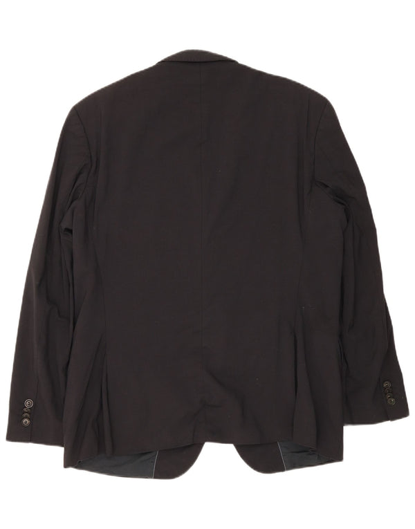 Giacca blazer da uomo a 2 bottoni Hugo Boss EU 54 2XL Lana vergine blu navy