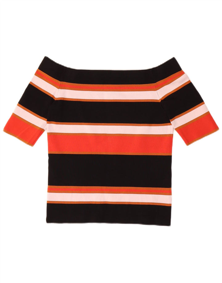 Top da donna con spalle scoperte Massimo Dutti UK 8 piccolo a righe multicolore