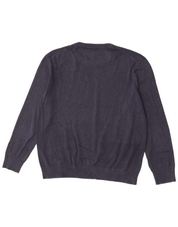 Maglione maglione girocollo da uomo Timberland XL in cotone blu navy