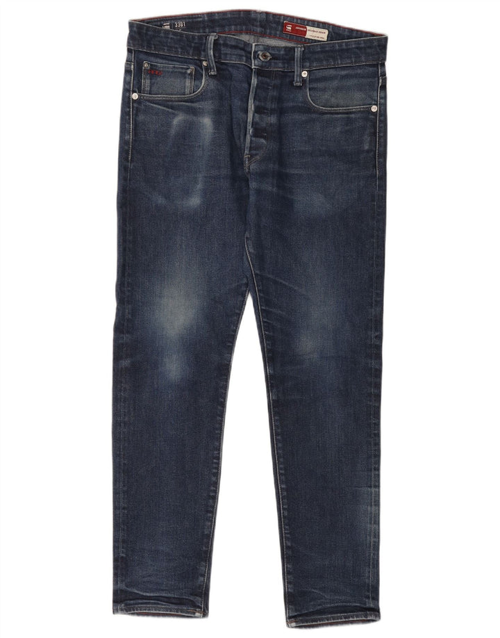 Jeans slim da uomo G-Star 3301 W34 L32 cotone blu