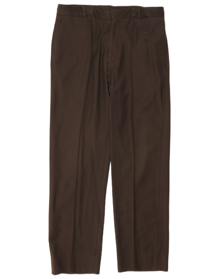 Pantaloni da abito dritti da donna Calvin Klein W32 L30 Marrone