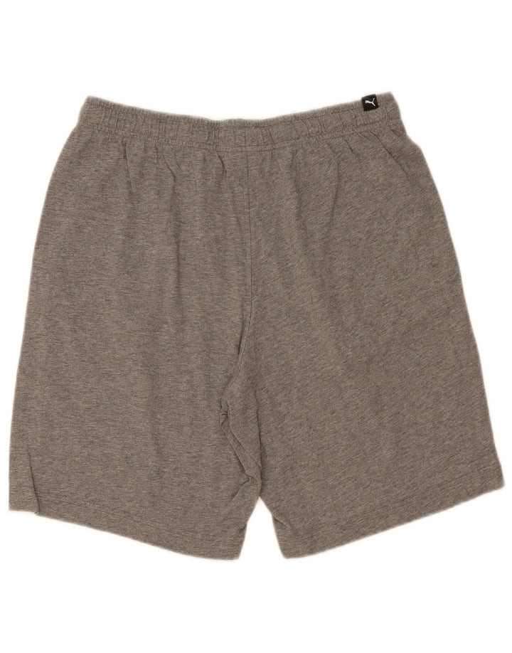 Pantaloncini sportivi da uomo Puma in cotone grigio medio