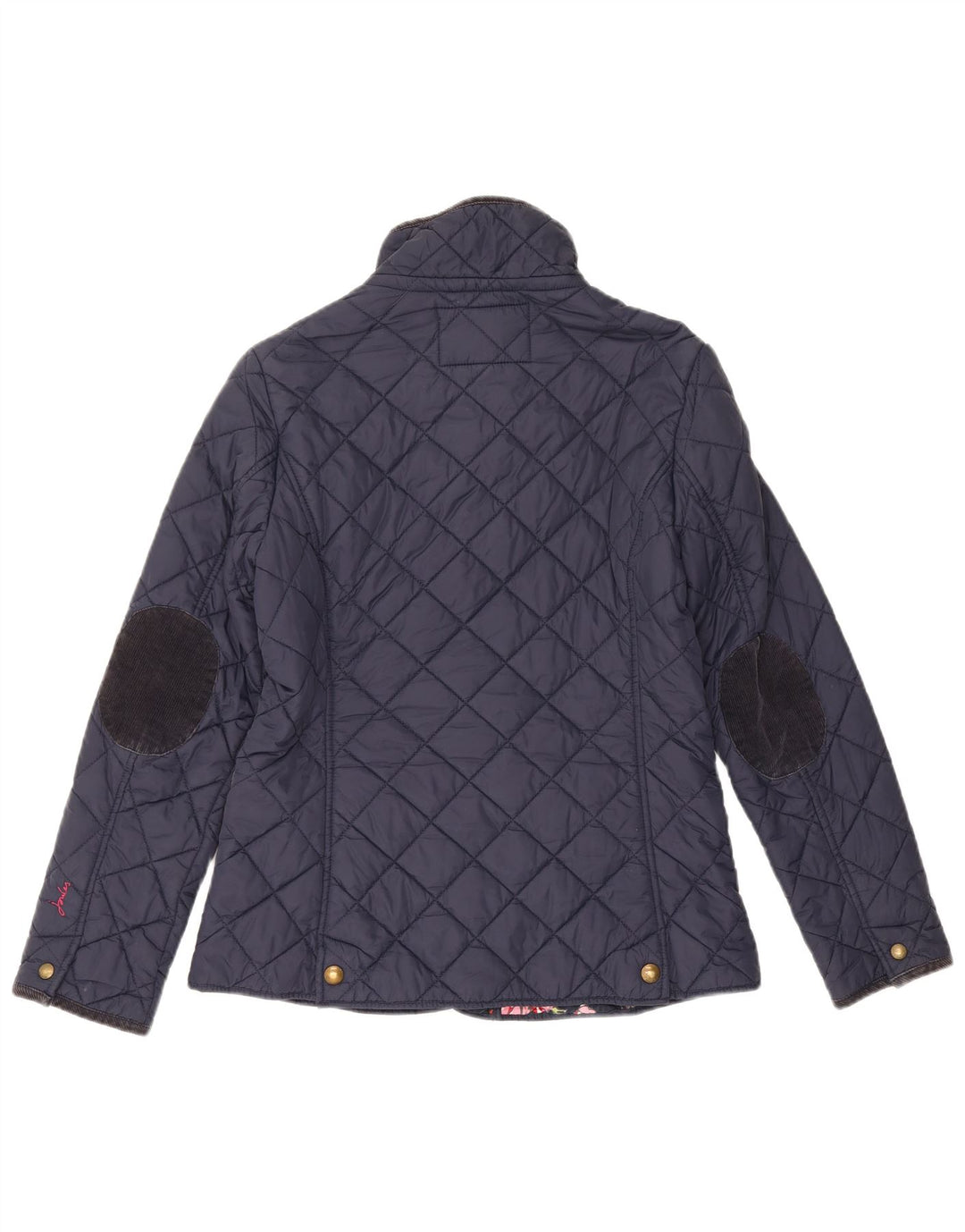 Giacca trapuntata da donna Joules UK 12 cotone medio blu navy