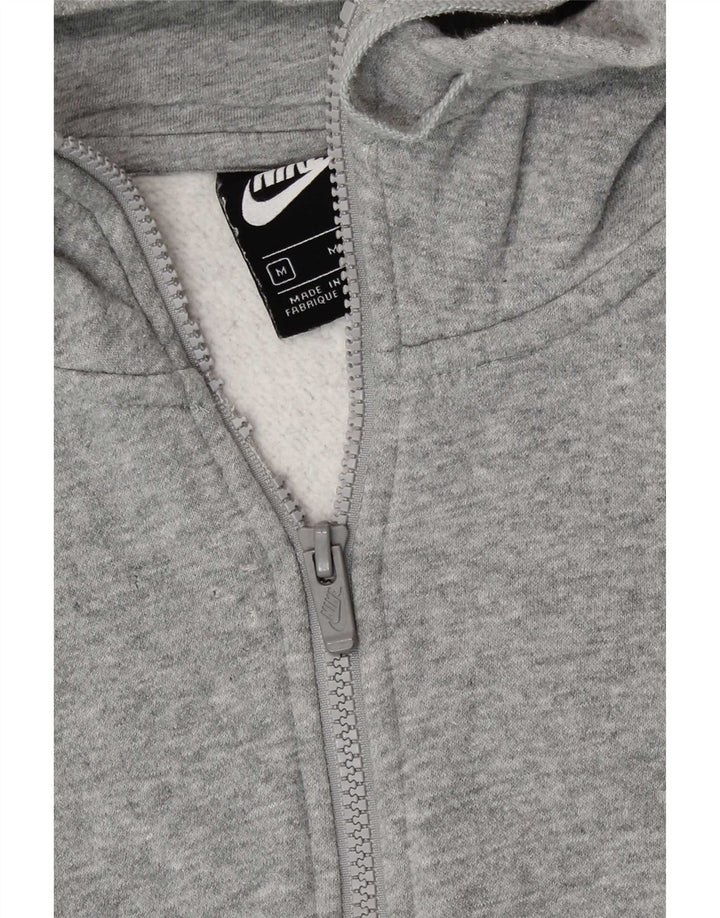 Felpa con cappuccio e zip Nike da uomo in cotone screziato grigio medio
