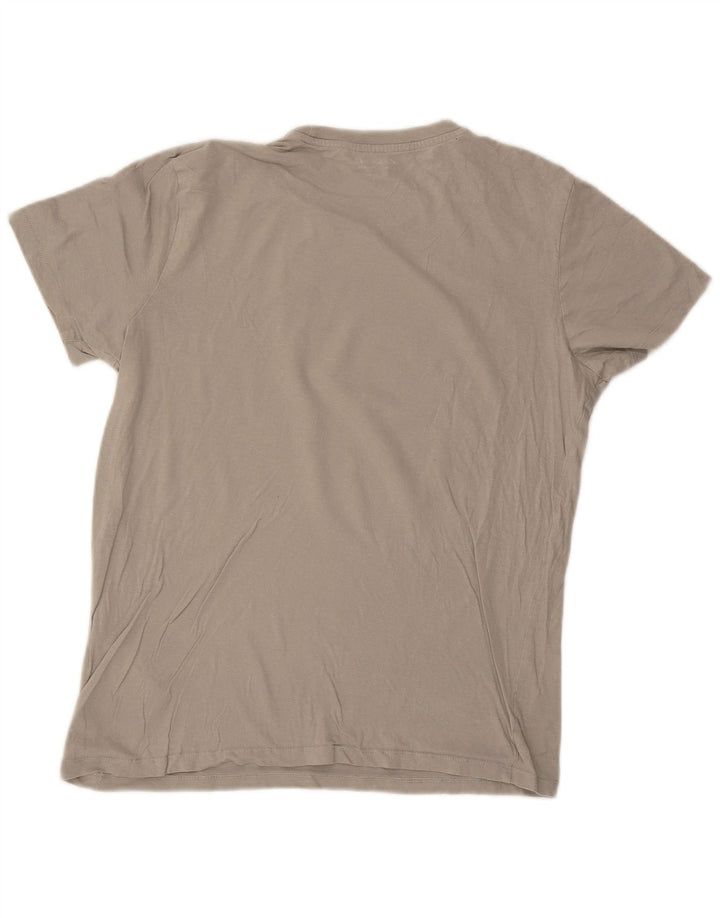 JACK & JONES Mens Graphic T-Shirt Top Large Grey Cotton