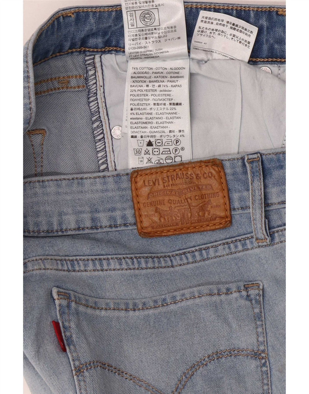 Jeans skinny Levi's 711 da donna W29 L31 cotone blu