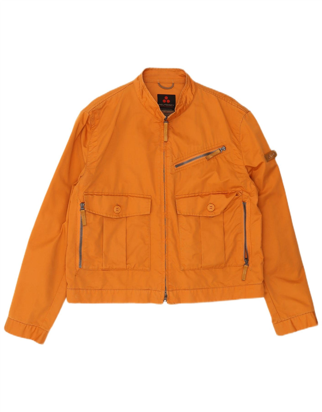 PEUTEREY Giubbotto bomber da uomo UK 40 Large Arancione Cotone
