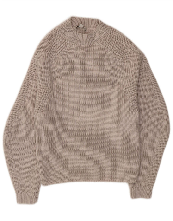 Maglione maglione collo alto da donna Cos UK 6 XS lana grigia