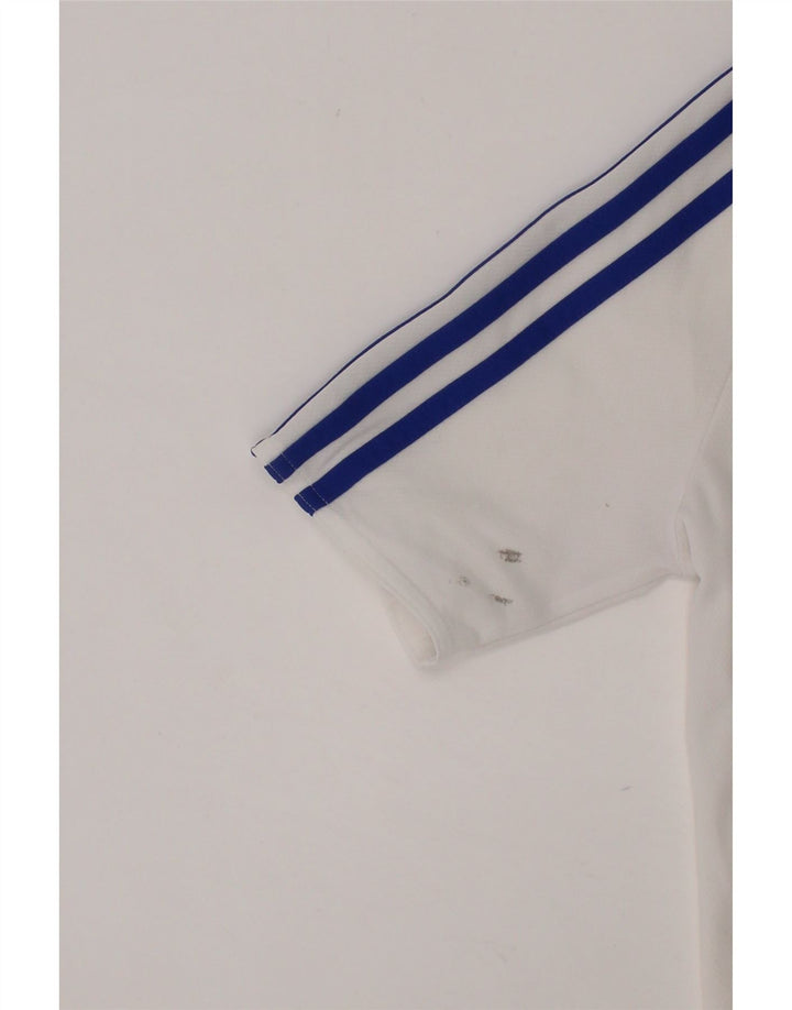 ADIDAS Boys Climalite T-Shirt Top 9-10 Years White Polyester Vintage Adidas and Second-Hand Adidas from Messina Hembry 