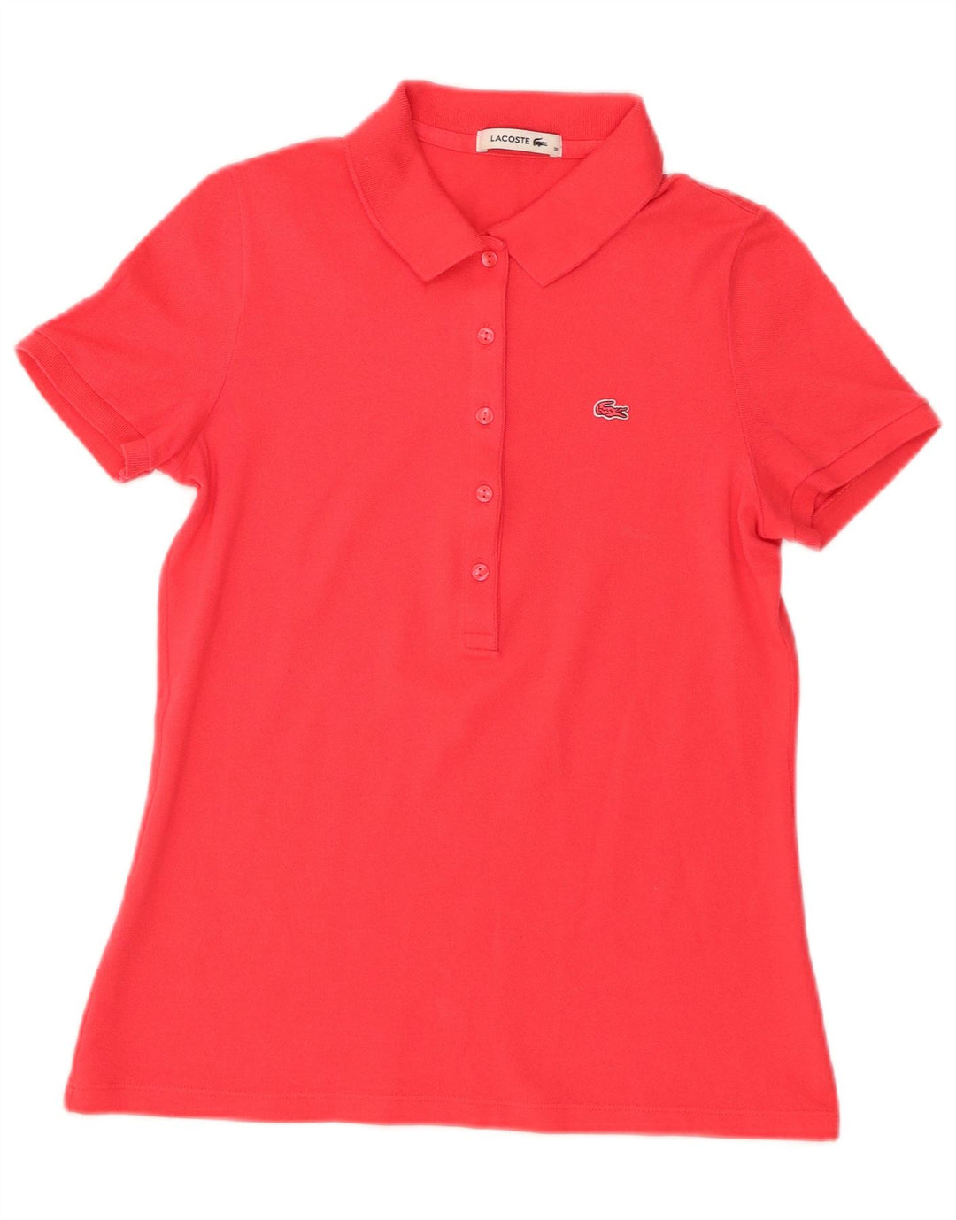 Polo da donna Lacoste taglia 38 media rossa in cotone