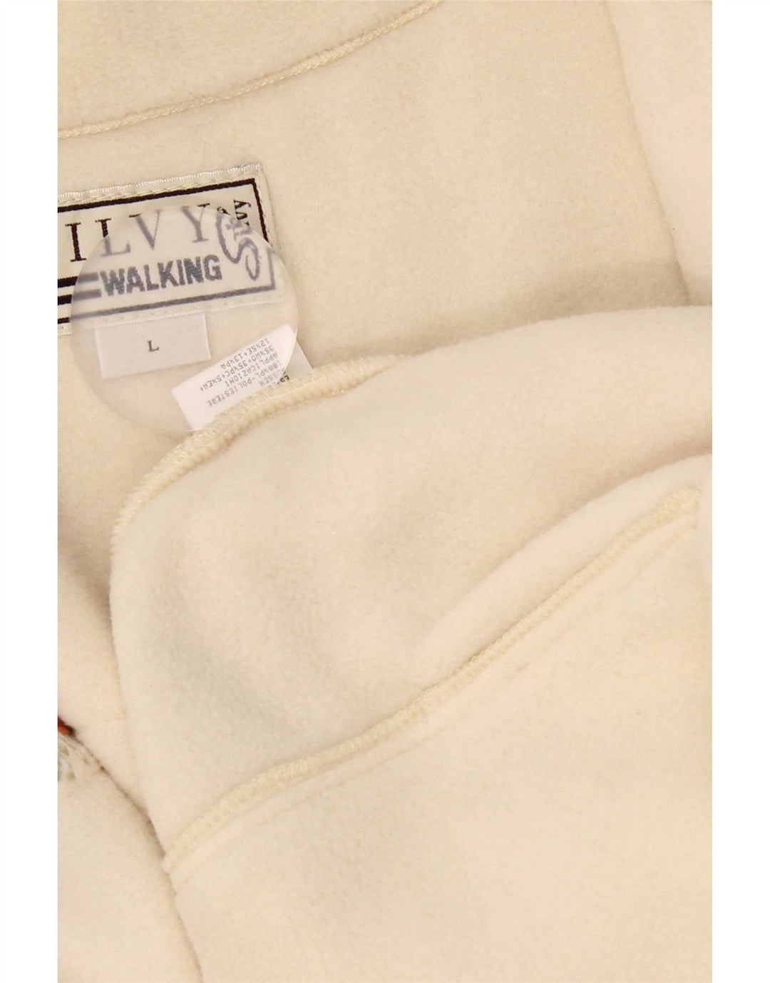 Giacca in pile da donna Silvy UK 16 Grande poliestere floreale beige