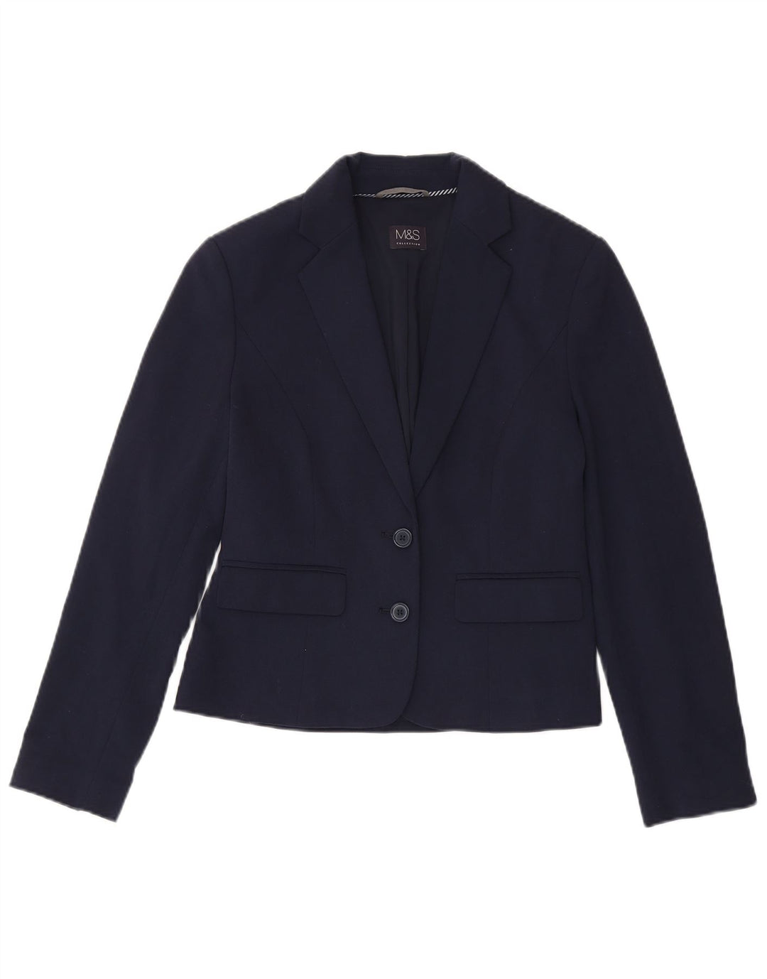Giacca blazer a 2 bottoni Marks & Spencer da donna UK 8 piccola blu navy
