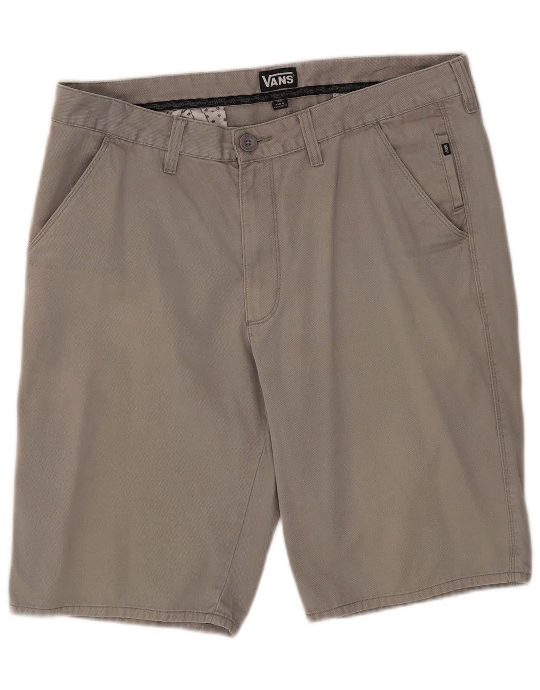 Pantaloncini casual da uomo Vans W34 Large in cotone grigio