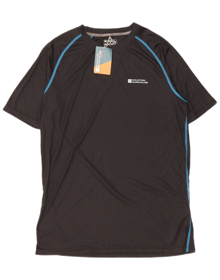 T-shirt da uomo Mountain Warehouse Top in poliestere nero medio