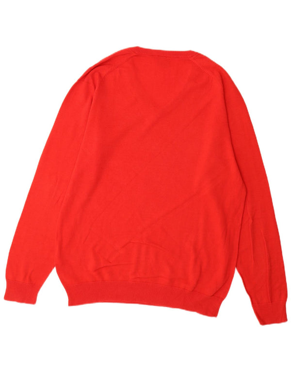 Maglione da uomo con scollo a V Carhartt grande cotone rosso