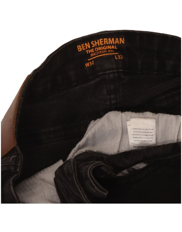 Jeans skinny da uomo Ben Sherman W32 L32 cotone grigio
