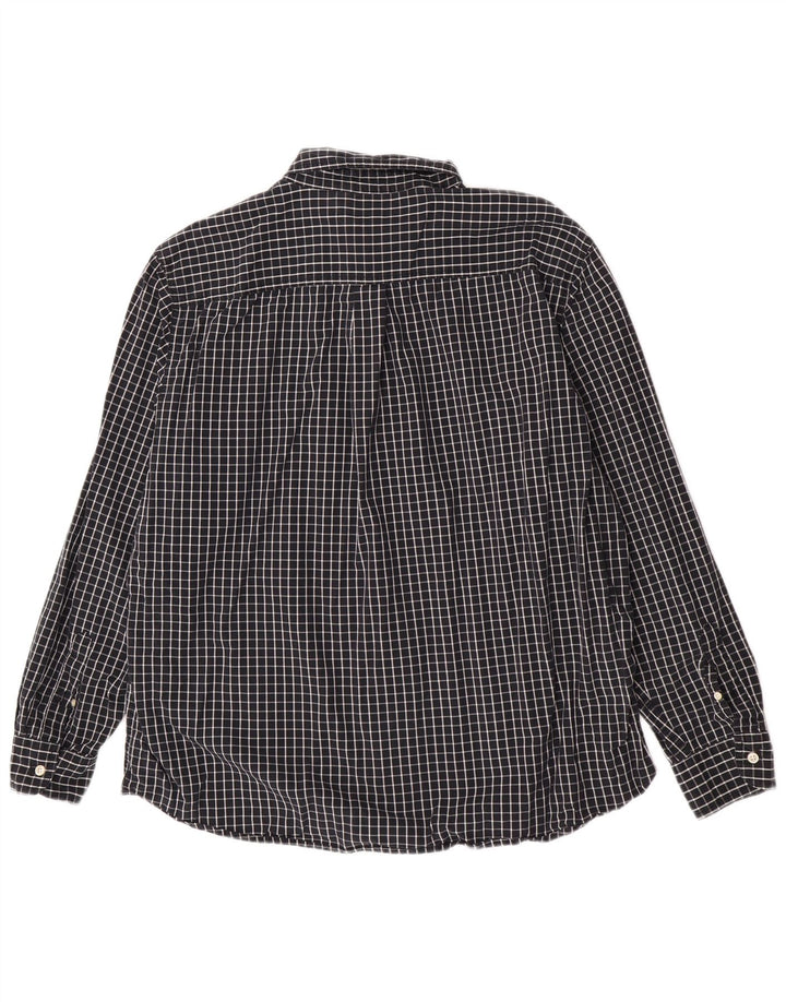 Camicia Chaps da uomo su misura 2XL in cotone a quadri nero