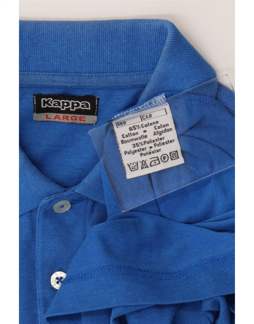 Polo Kappa Uomo Large Blu In Cotone