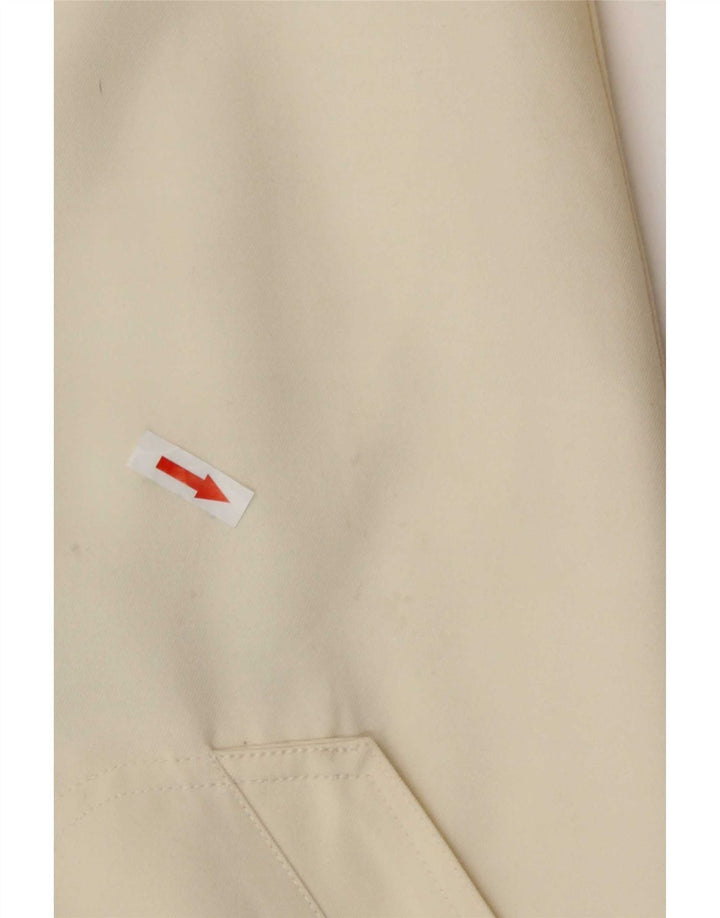 Trench da donna vintage UK 8 piccolo in poliestere bianco sporco