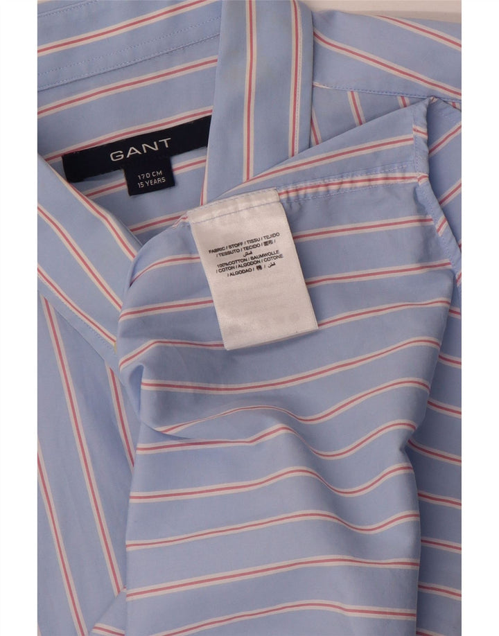 Camicia Gant Bambino 14-15 Anni Cotone Rigato Blu