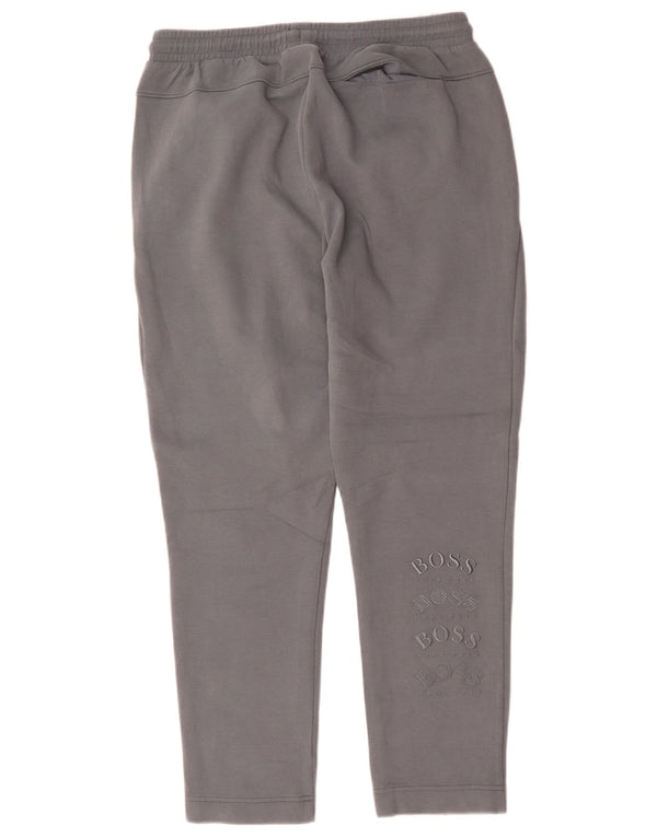 Pantaloni da tuta grafici da uomo Hugo Boss grandi in cotone grigio