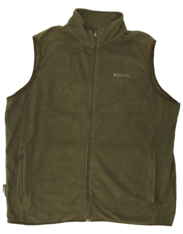 Gilet in pile da uomo Mountain Warehouse UK 42 XL Poliestere kaki
