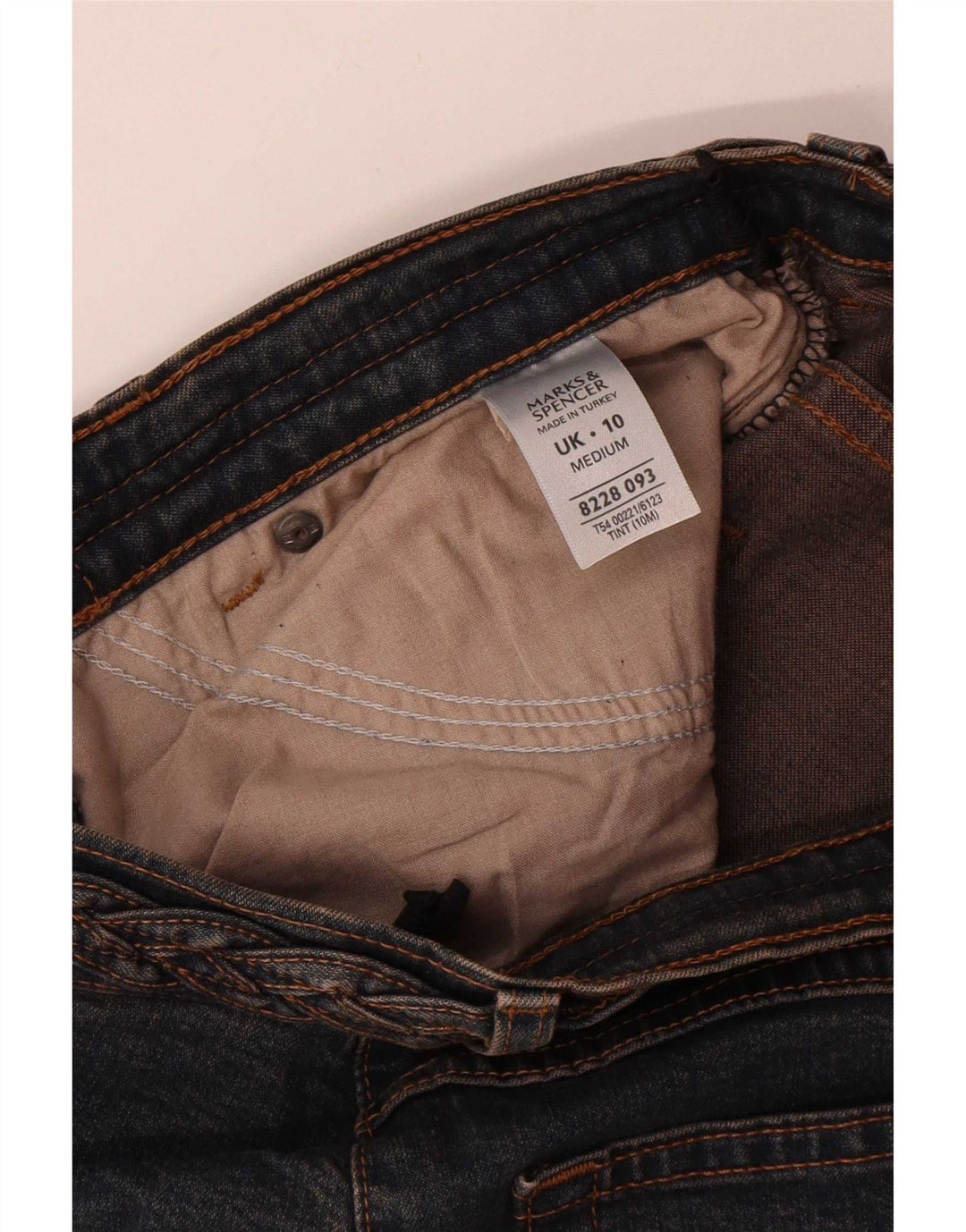 Jeans Bootcut da donna Marks & Spencer UK 10 piccoli W28 L30 blu navy