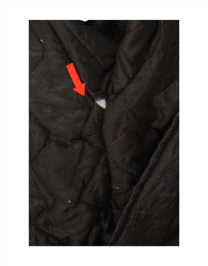 VINTAGE Womens Bomber Jacket UK 14 Large Black Vintage Vintage and Second-Hand Vintage from Messina Hembry 