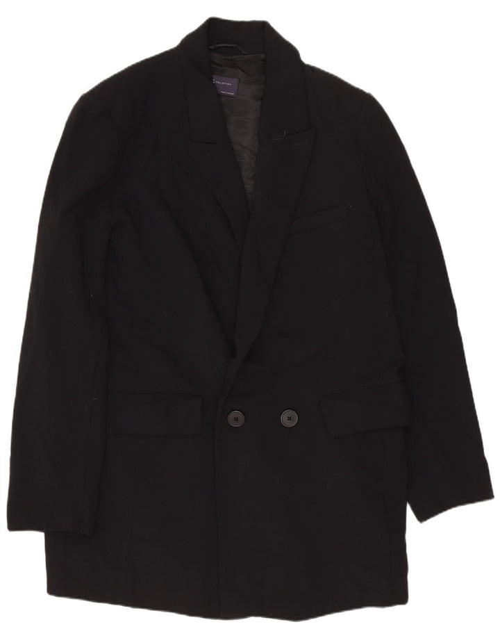 MARKS & SPENCER Giacca blazer doppiopetto da donna UK 12 media nera
