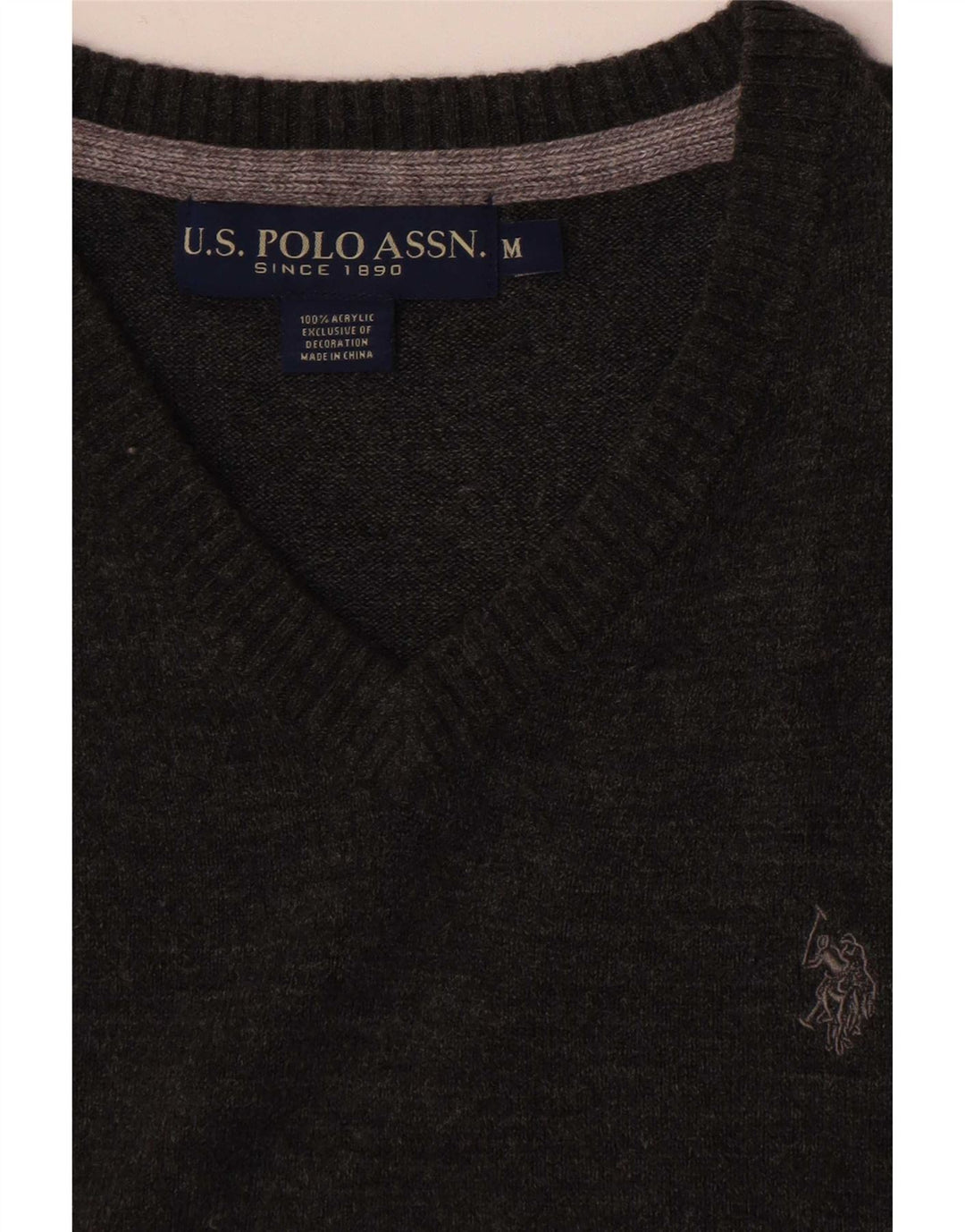 Polo Assn. degli Stati Uniti Canotta da uomo Canotta in acrilico grigio medio