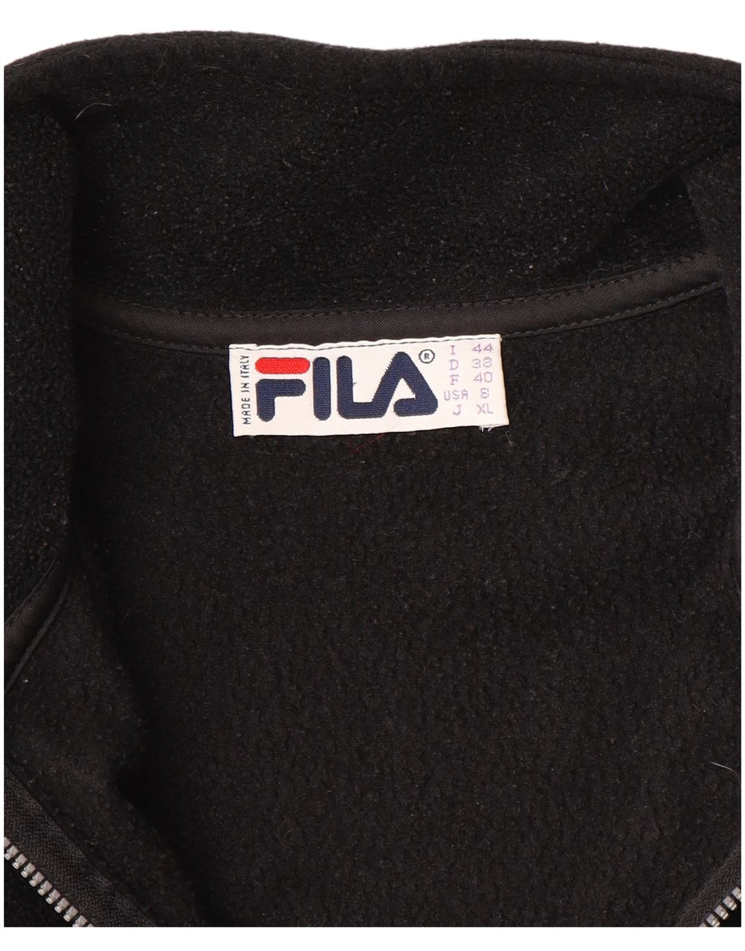 Maglione in pile da donna con collo e zip FILA IT 44 Medium Nero Poliestere