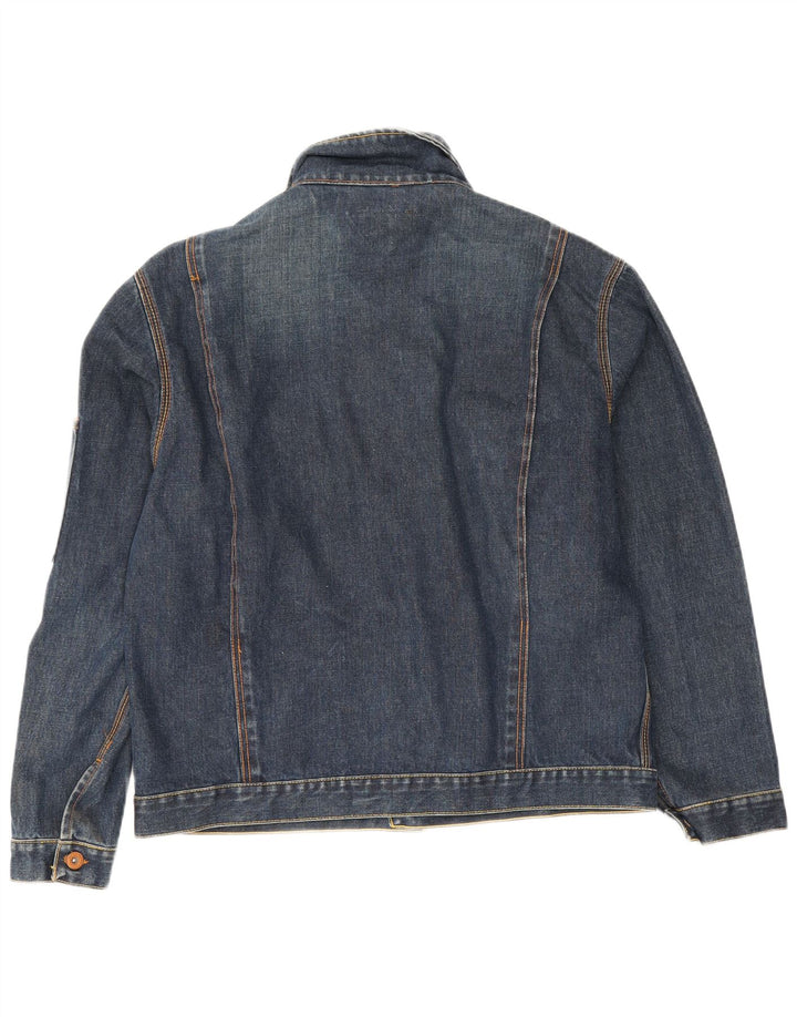 Giacca di jeans da uomo Meltin' Pot UK 40 Large in cotone blu navy
