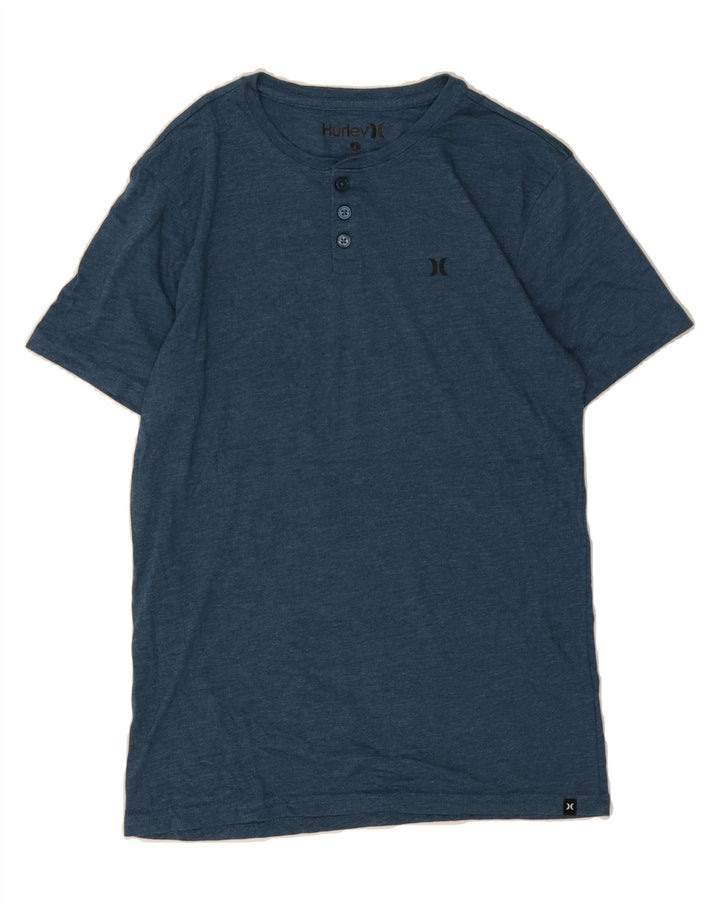 HURLEY Mens T-Shirt Top Small Navy Blue Cotton Vintage Hurley and Second-Hand Hurley from Messina Hembry 