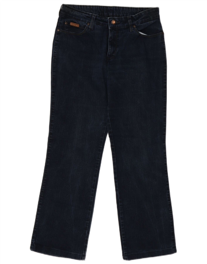 Jeans bootcut regolari da donna Wrangler W29 L27 in cotone blu navy